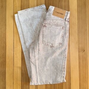 Calvin Klein cream colored wide leg jeans. Size 25, worn twice, just outgrown.